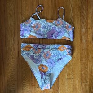 Floral Swim Set - Purple and Orange